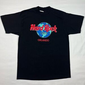 Vtg Hard Rock Cafe Mens T-Shirt Sz Medium 90s Made In USA Black A1